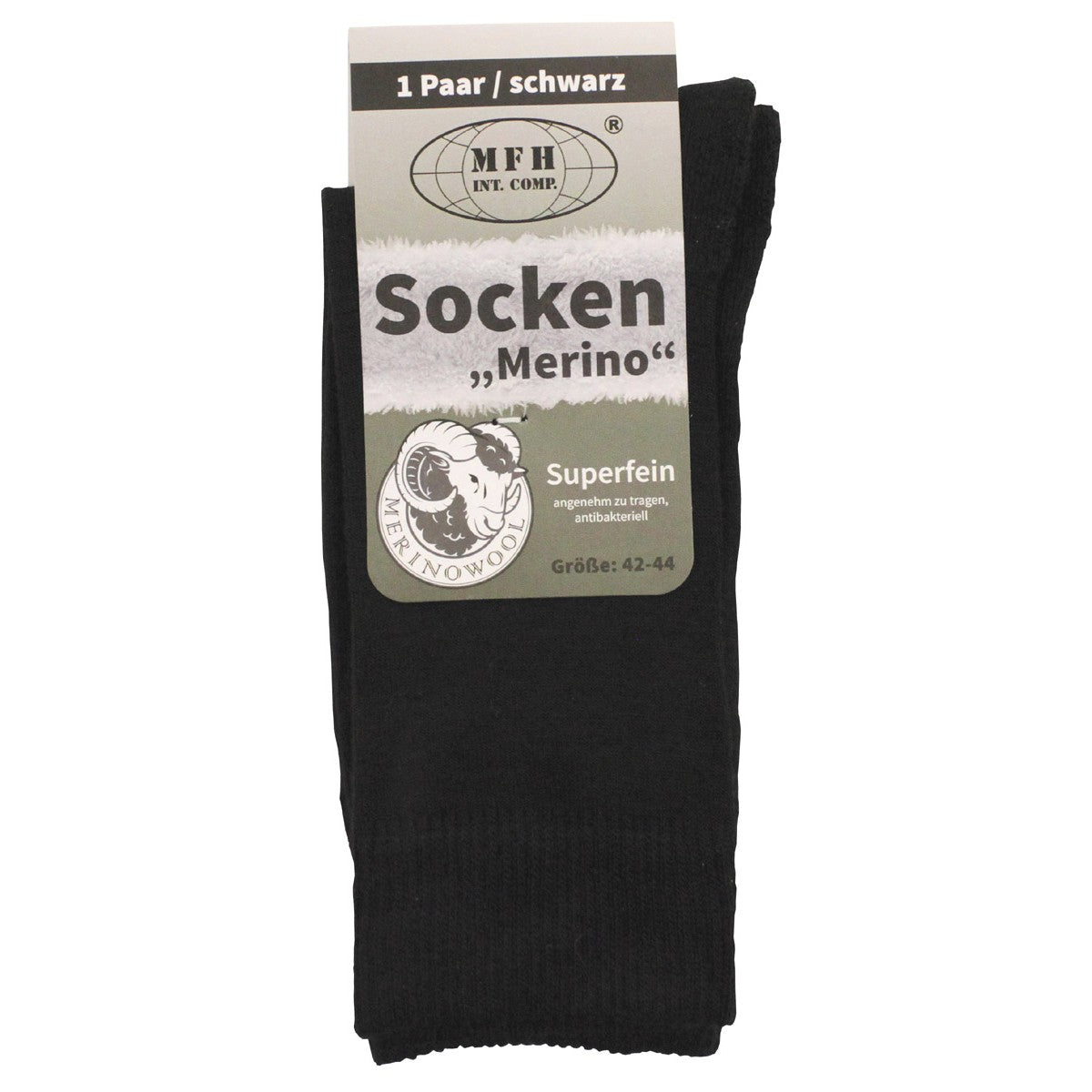 MFH Merino sokken zwart